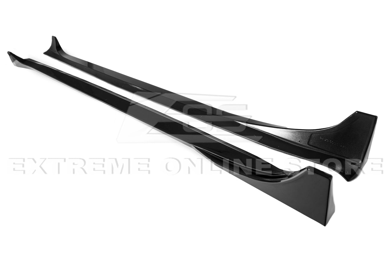 Tesla Model 3 Performance Style Gloss Black Front Splitter Side Skirts Kit 2017-2023