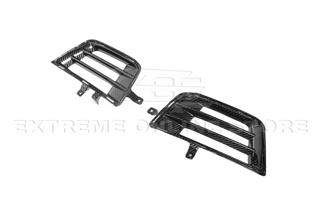 Cadillac ATS-V Dry Carbon Fiber Front Grille Accent Insert Set 2016-2019