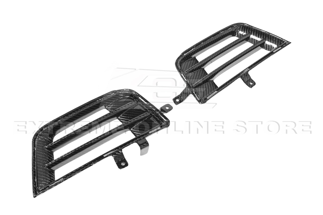 Cadillac ATS-V Dry Carbon Fiber Front Grille Accent Insert Set 2016-2019