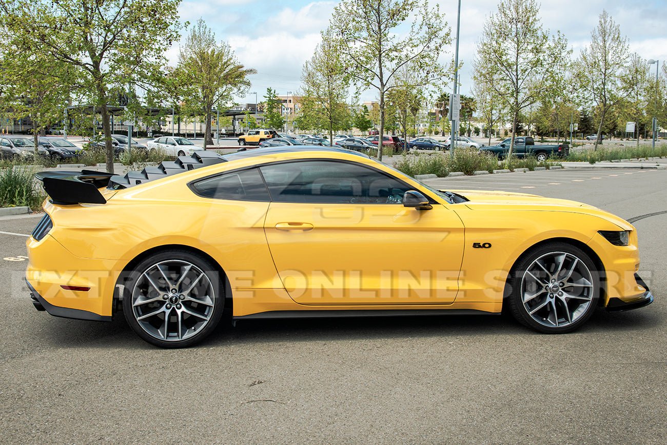 Ford Mustang S550 GT500 Style Conversion Full Body Kit Front Bumper Side Skirts High Wing 2015-2023