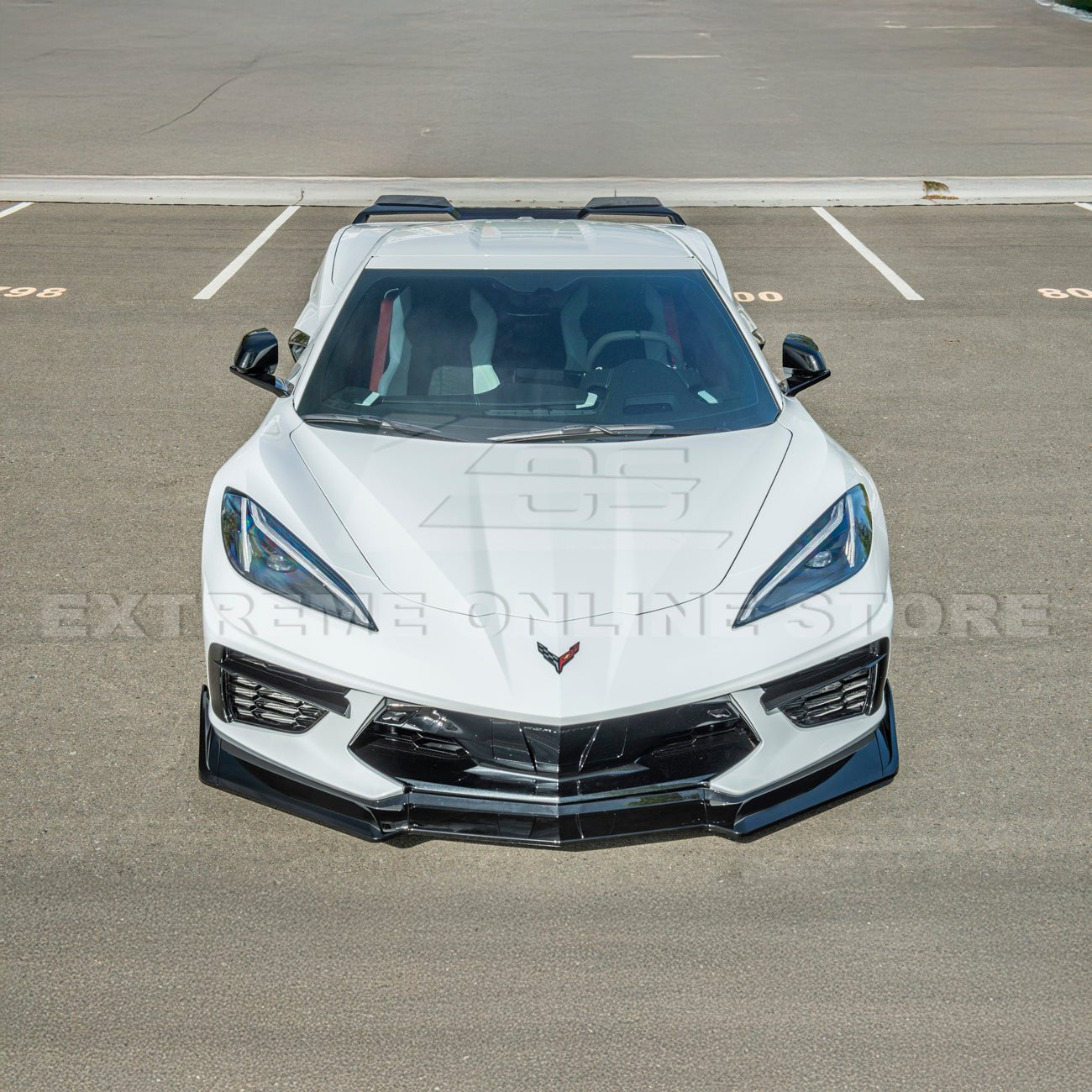 Chevrolet Corvette C8 ZR1 Style 5-Piece Front Splitter Extended Version 2020-Up