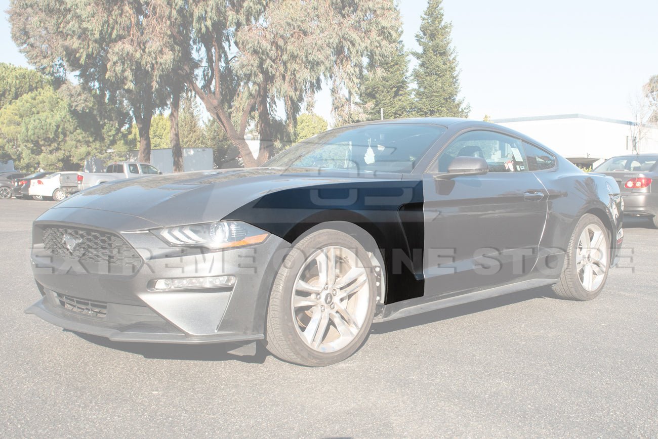Ford Mustang S550 GT350 Style Matte Black Front Side Vented Fenders 2018-2023
