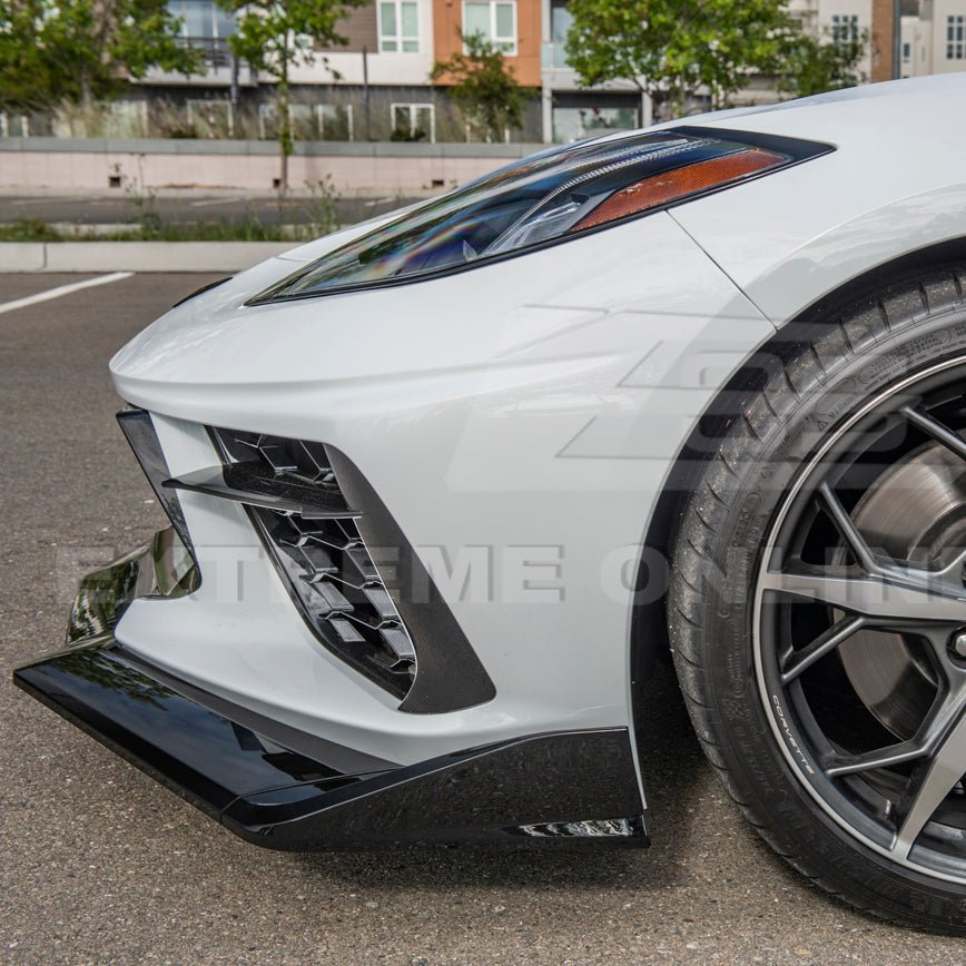Chevrolet Corvette C8 ZR1 Style 5-Piece Front Splitter Extended Version 2020-Up