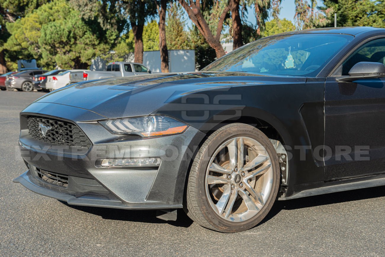Ford Mustang S550 GT350 Style Matte Black Front Side Vented Fenders 2018-2023