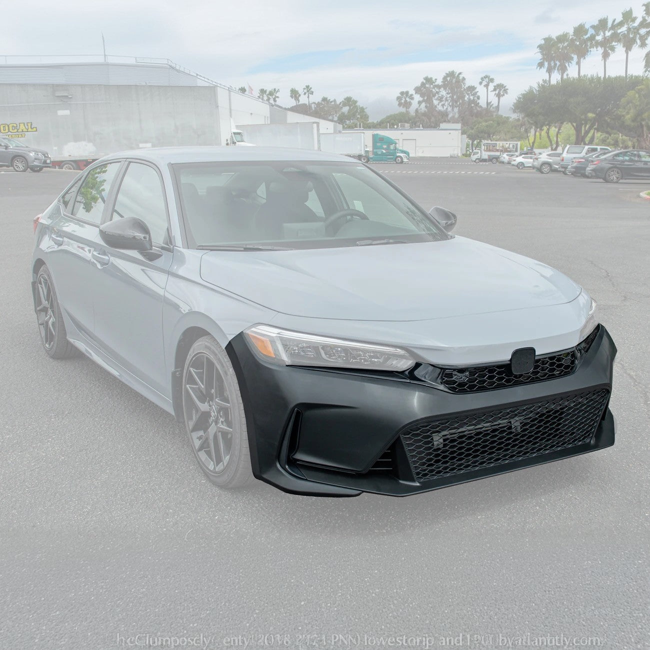 Honda Civic FE Type-R Style Primed Black Front Bumper Kit 2022-2024