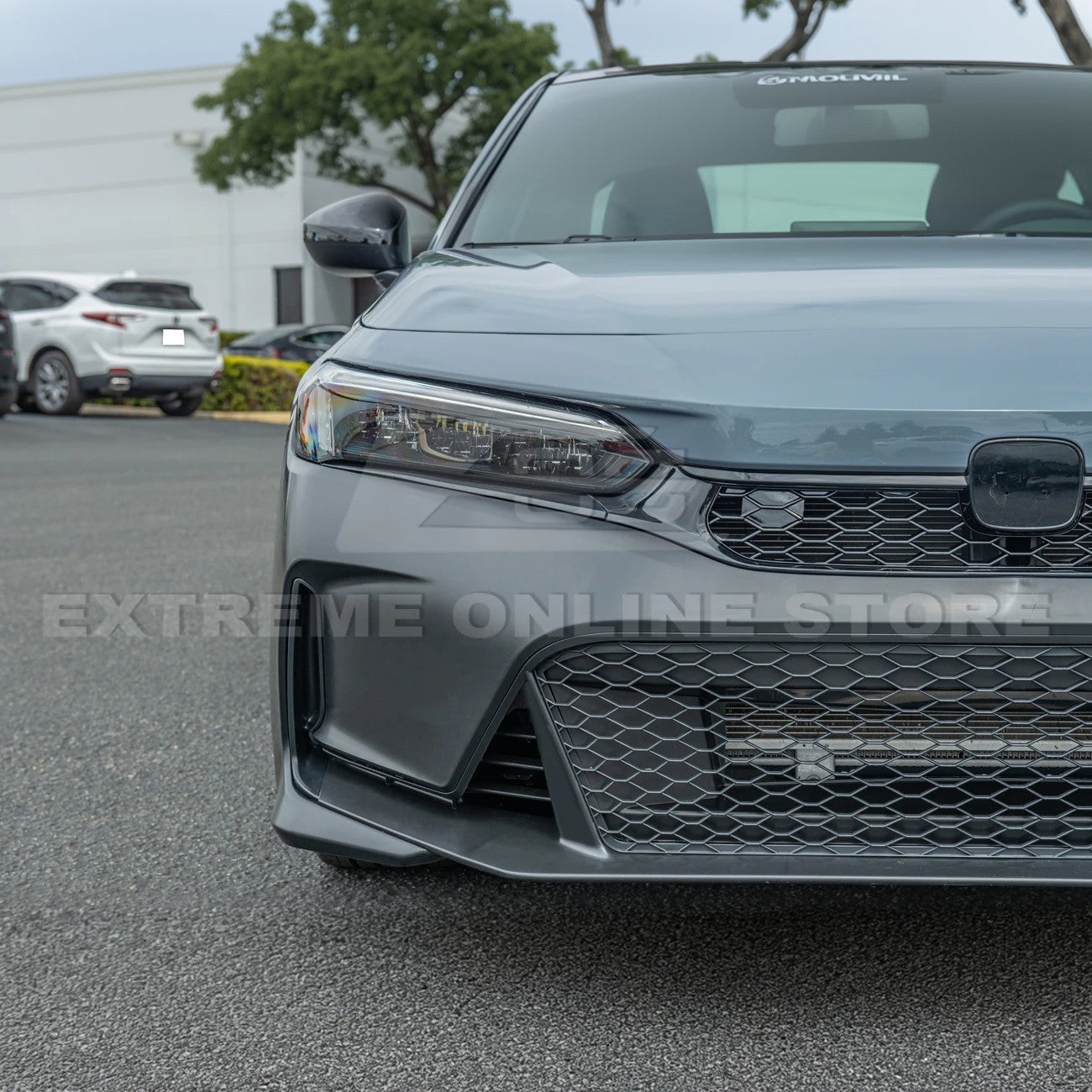 Honda Civic FE Type-R Style Primed Black Front Bumper Kit 2022-2024