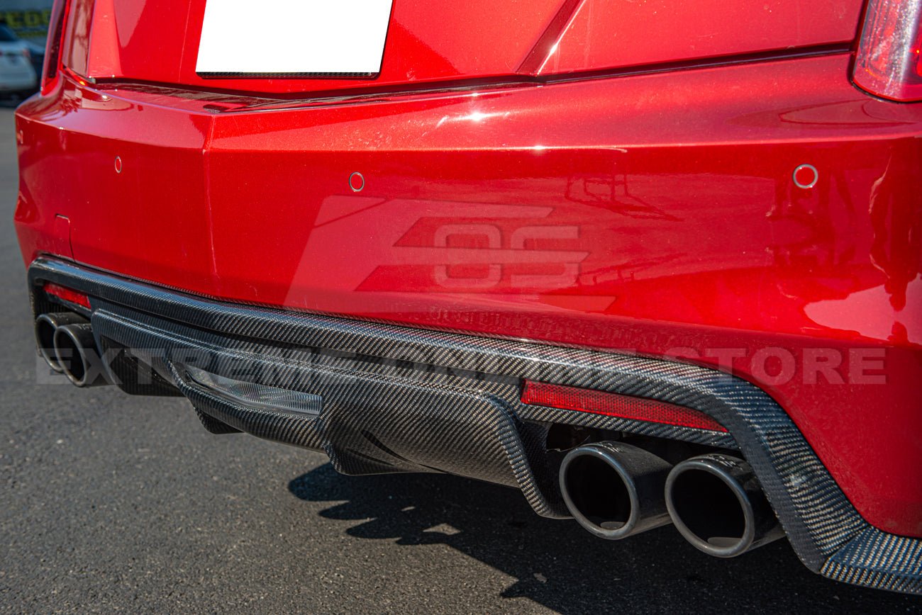 Cadillac CTS-V Carbon Fiber Rear Valance Diffuser Lip Cover 2016-2019