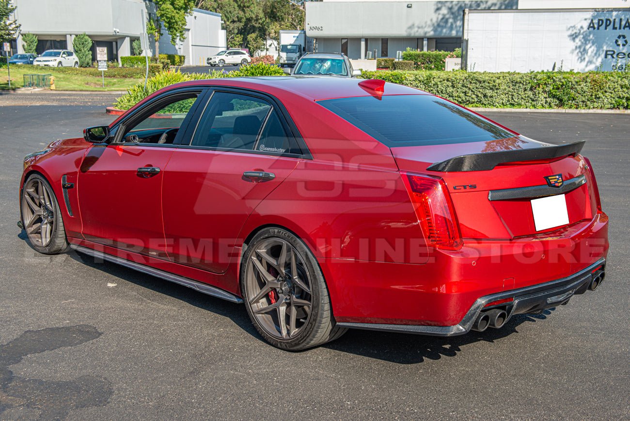 Cadillac CTS-V Carbon Fiber Rear Valance Diffuser Lip Cover 2016-2019