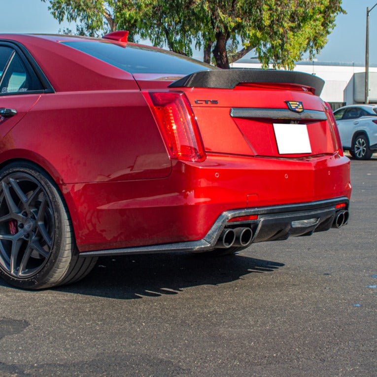 Cadillac CTS-V Carbon Fiber Rear Valance Diffuser Lip Cover 2016-2019