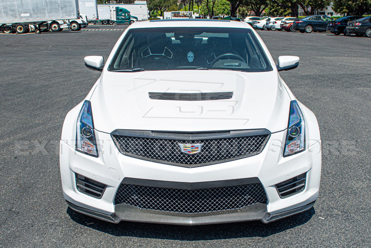 Cadillac ATS-V Dry Carbon Fiber Front Grille Accent Insert Set 2016-2019