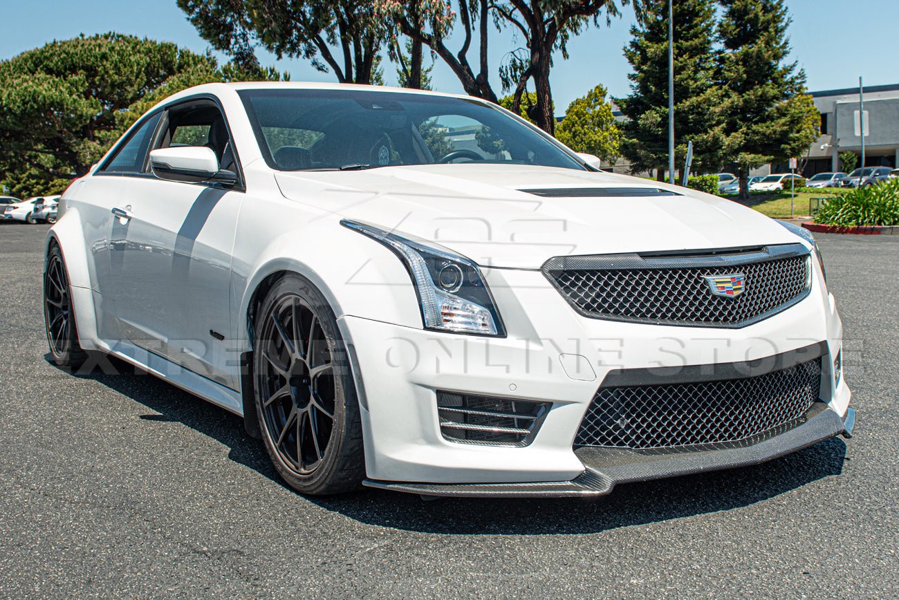 Cadillac ATS-V Dry Carbon Fiber Front Grille Accent Insert Set 2016-2019