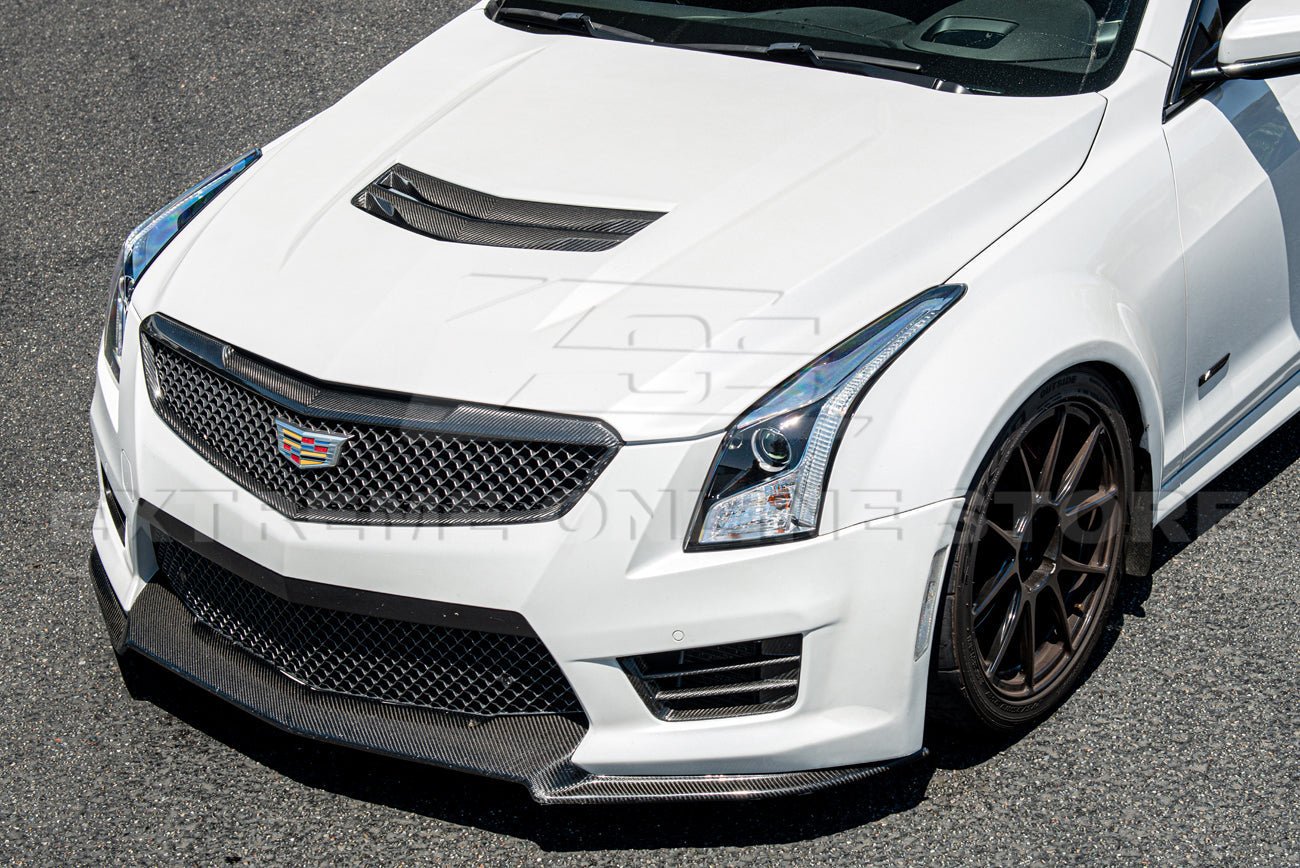 Cadillac ATS-V Dry Carbon Fiber Front Grille Accent Insert Set 2016-2019