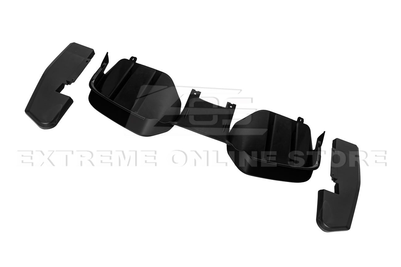 Ford Mustang S550 RTR Style Matte Black Rear Bumper 3 Piece Diffuser 2015-2017