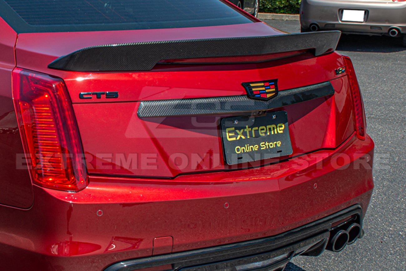 Cadillac CTS CTS-V GMX322 Dry Carbon Fiber Rear Deck Lid Center Trunk Insert 2014-2019