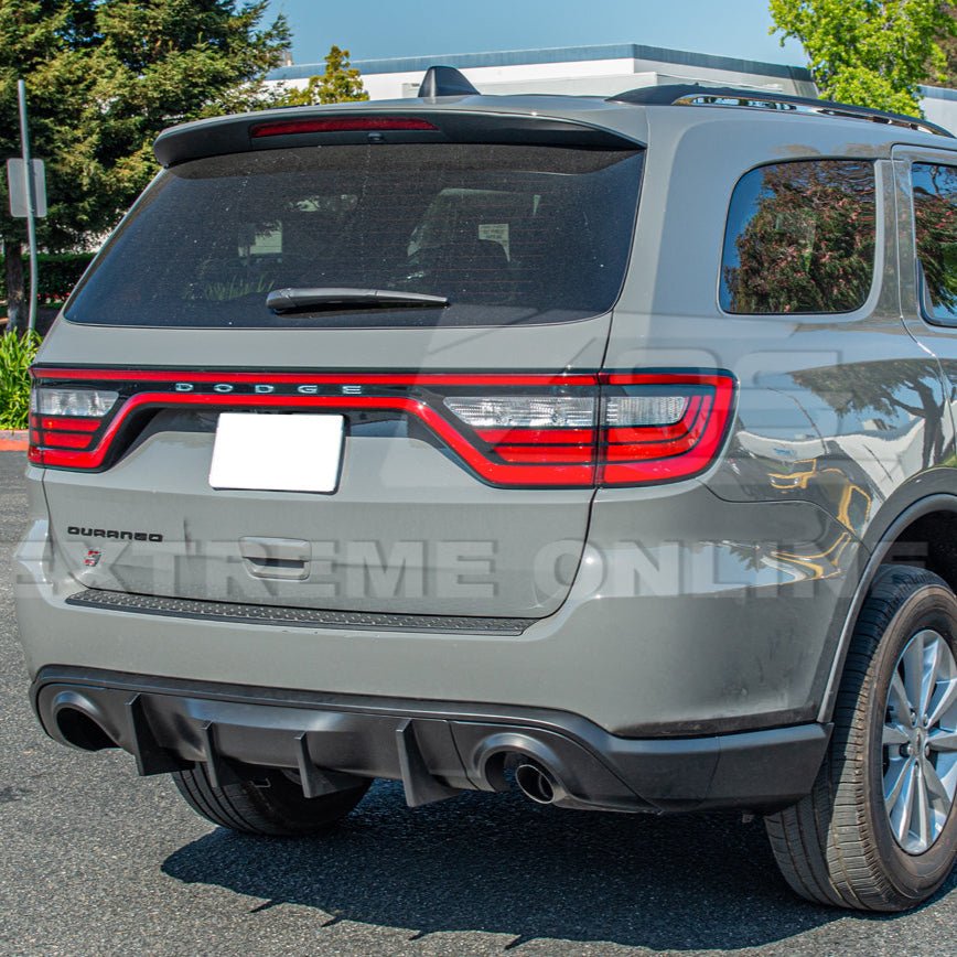 Dodge Durango WD Track Style Matte Black Rear Dual Tips Diffuser 2014-Up
