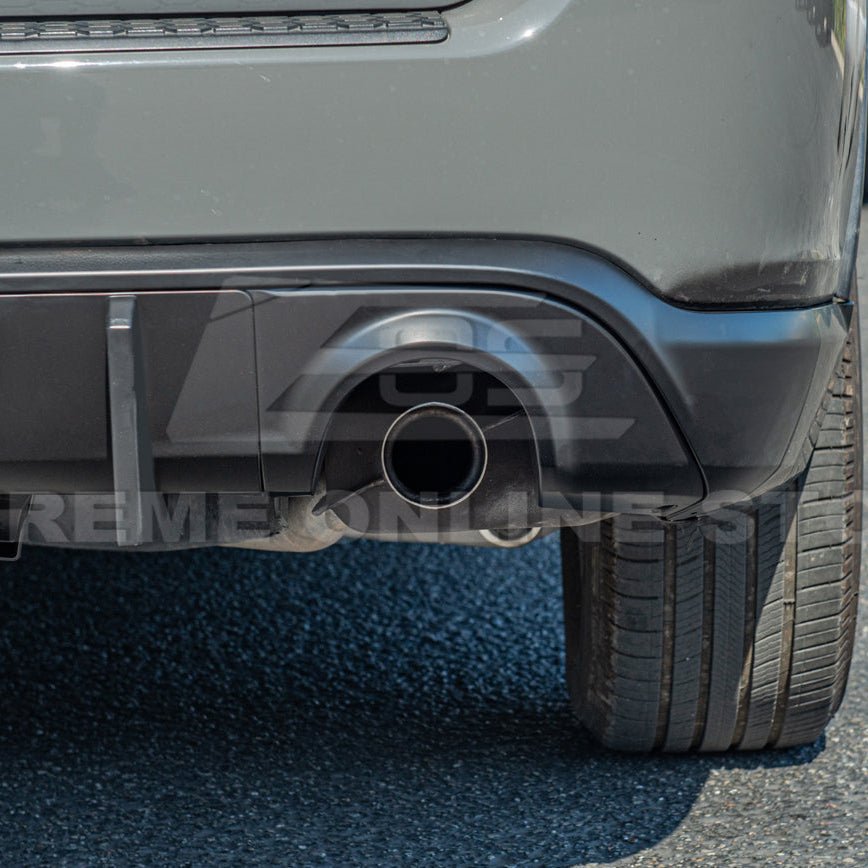 Dodge Durango WD Track Style Matte Black Rear Dual Tips Diffuser 2014-Up