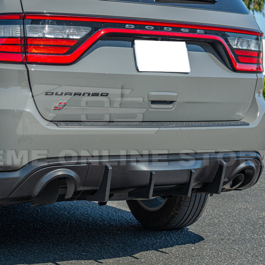 Dodge Durango WD Track Style Matte Black Rear Dual Tips Diffuser 2014-Up