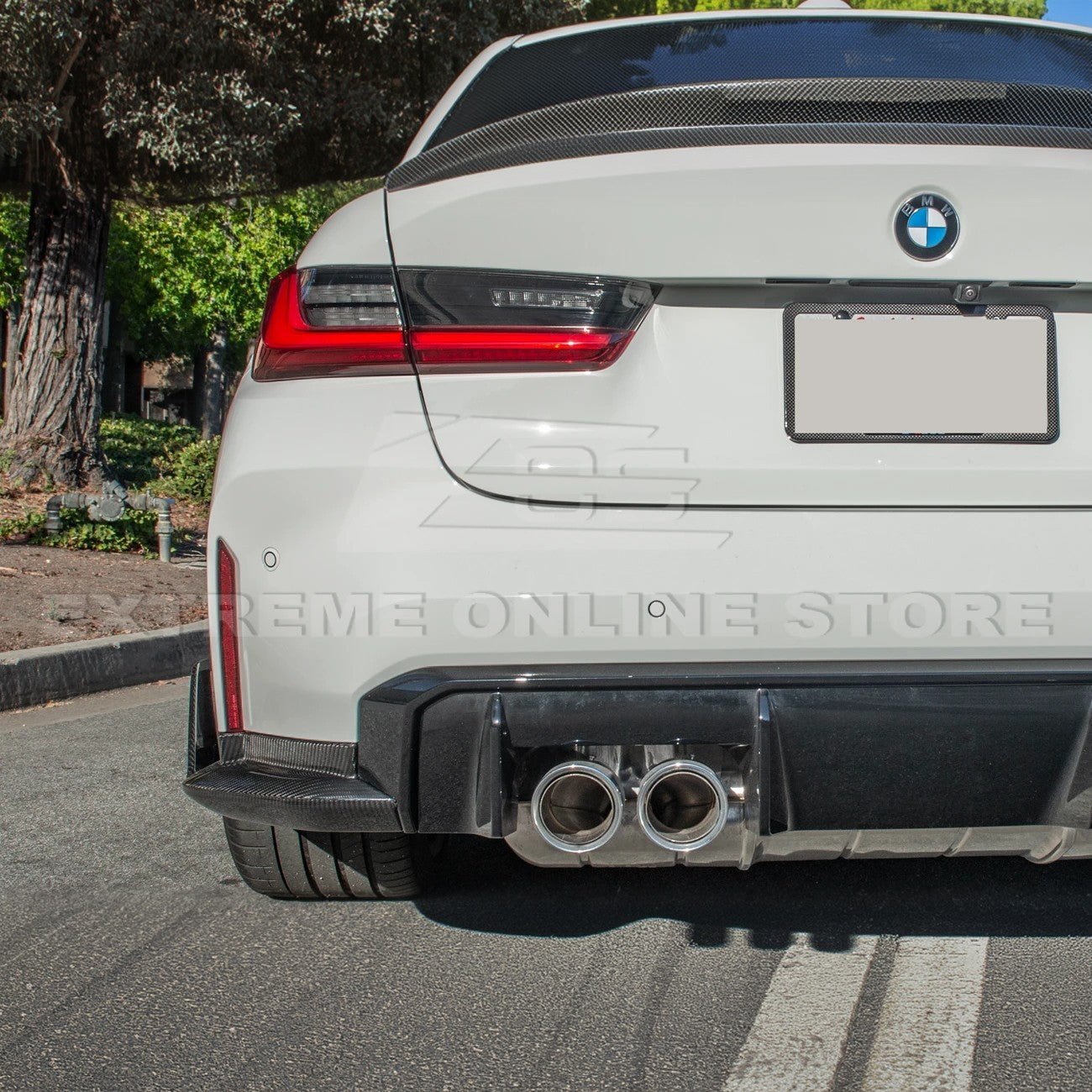 BMW G80 M3 M Performance Style Carbon Fiber Rear Lip Apron Splitter 2021-Up