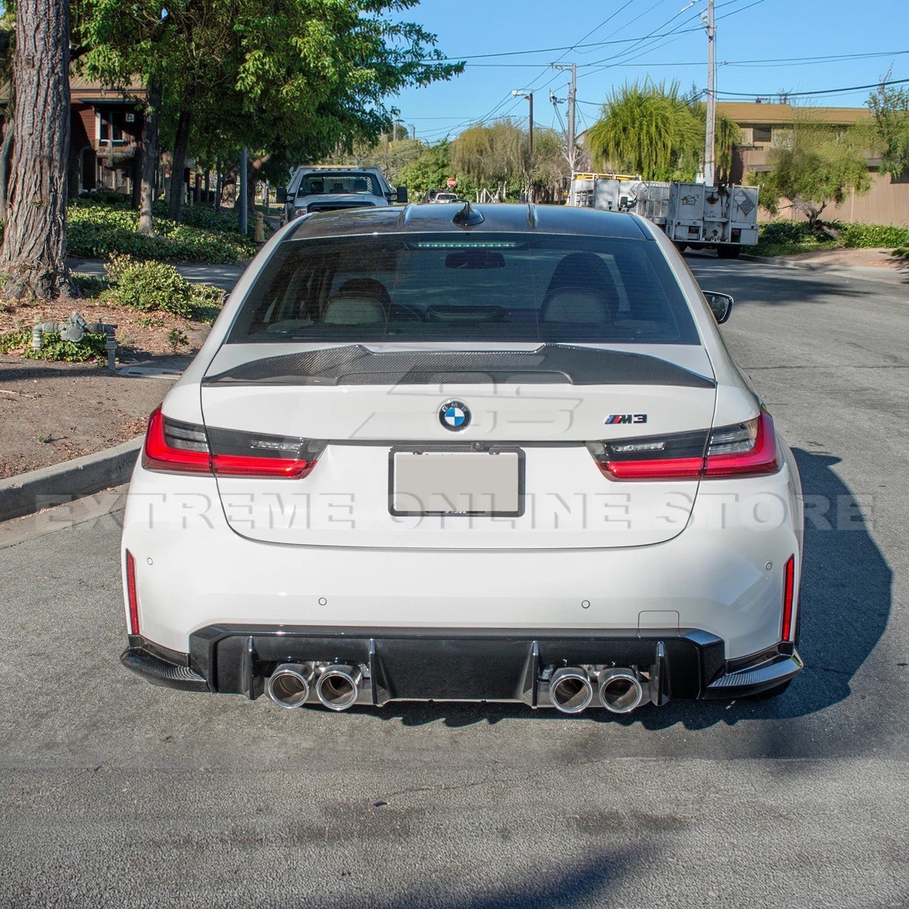BMW G80 M3 Factory Style Carbon Fiber Rear Lip Apron Splitter 2021-Up