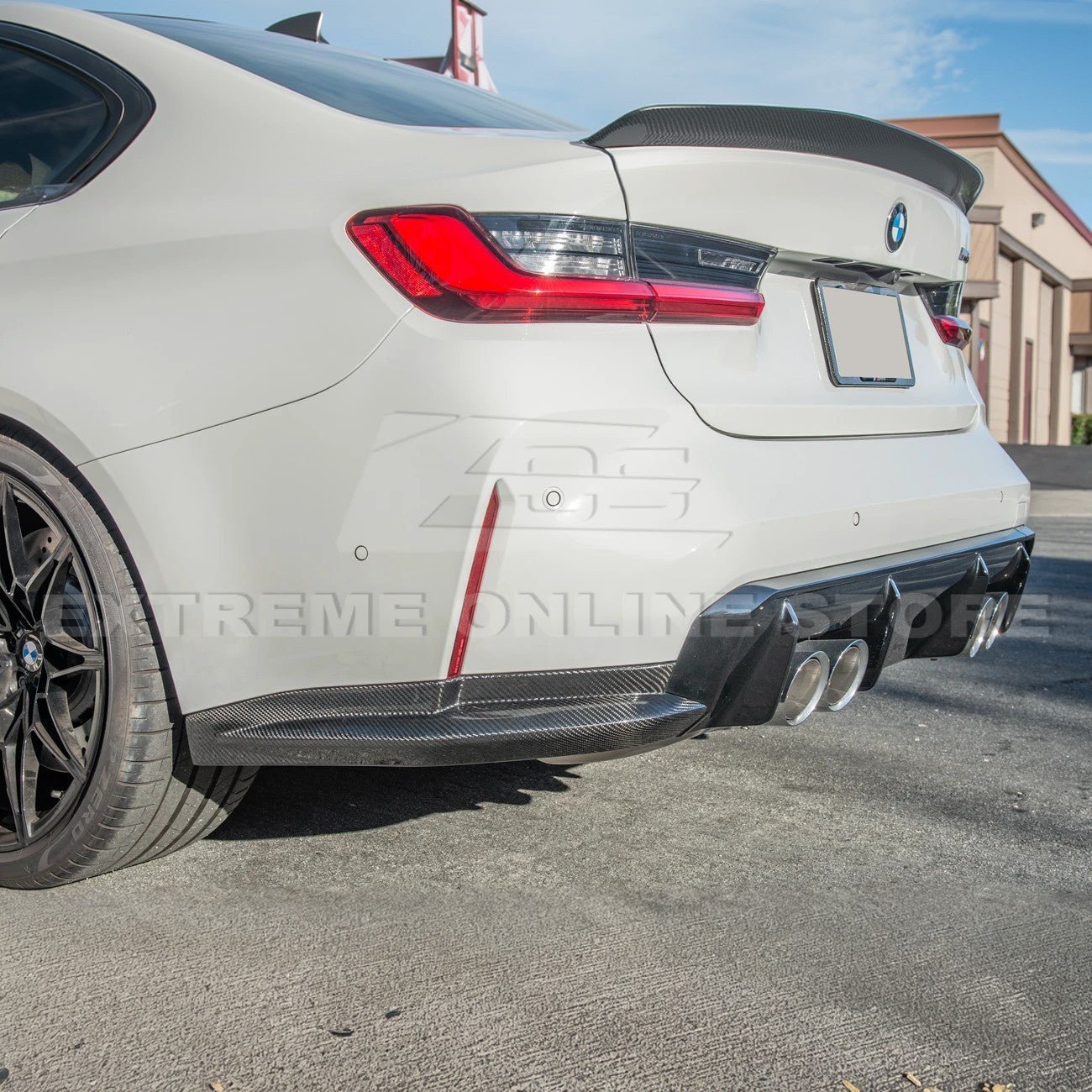 BMW G80 M3 Factory Style Carbon Fiber Rear Lip Apron Splitter 2021-Up