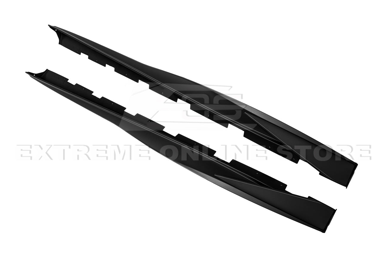 Chevrolet Camaro 5th Gen Track Style Matte Black Side Skirts Rocker Panels 2010-2015