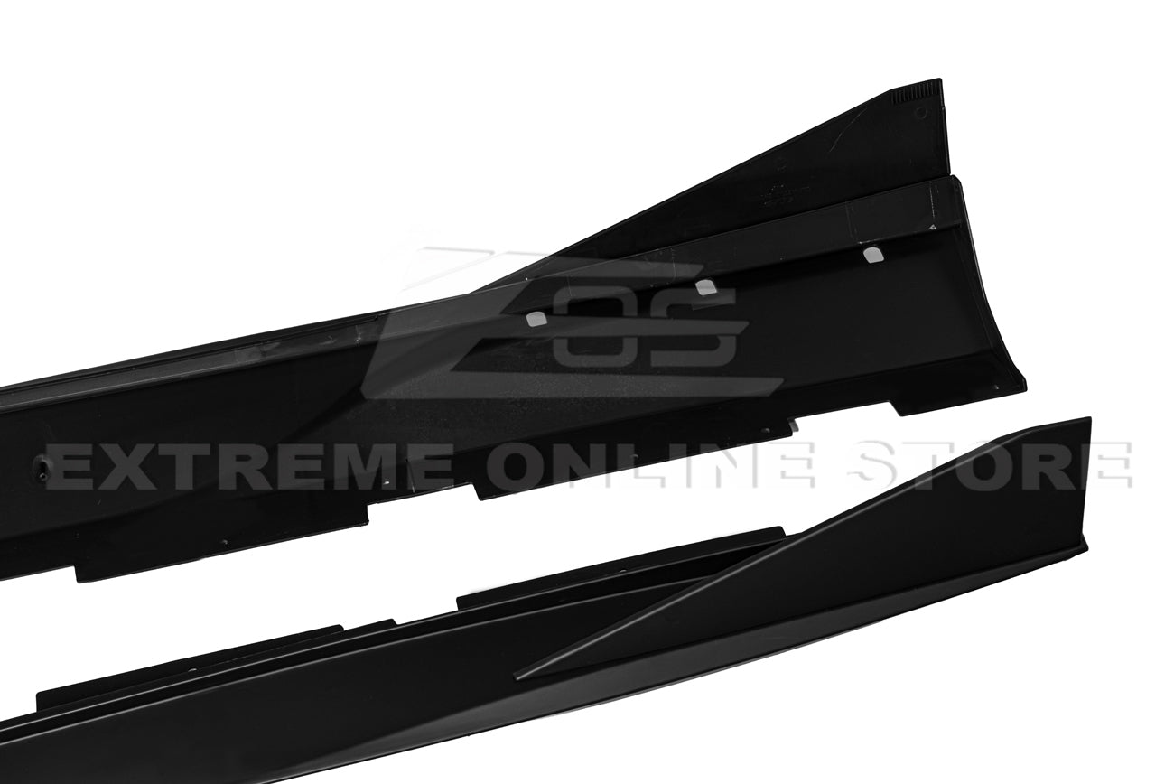 Chevrolet Camaro 5th Gen Track Style Matte Black Side Skirts Rocker Panels 2010-2015