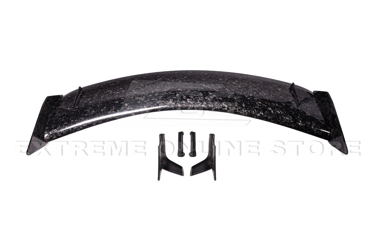 Ford Mustang S550 GT500 Track Pack Style Dry Carbon Fiber Rear High Wing Spoiler 2015-2023
