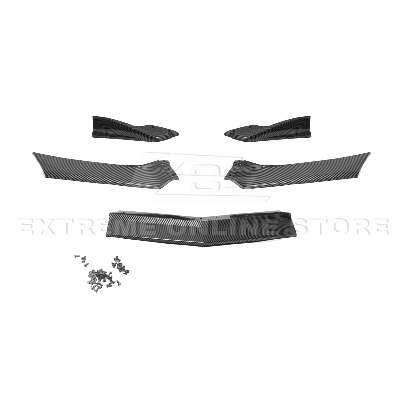 Chevrolet Corvette C8 ZR1 Style 5-Piece Front Splitter Extended Version 2020-Up