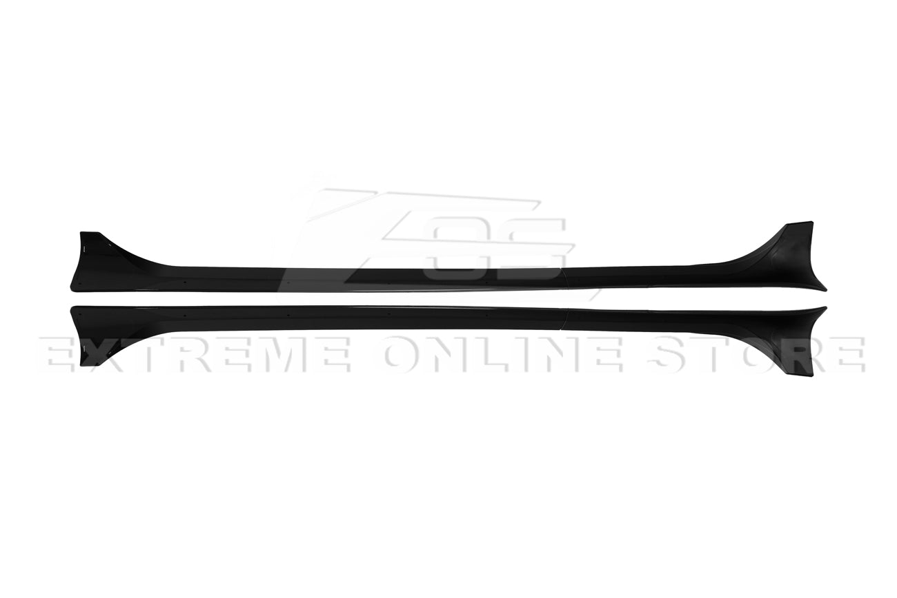 Tesla Model Y Performance Style Gloss Black Front Splitter Lip Side Skirts Kit 2020-2024