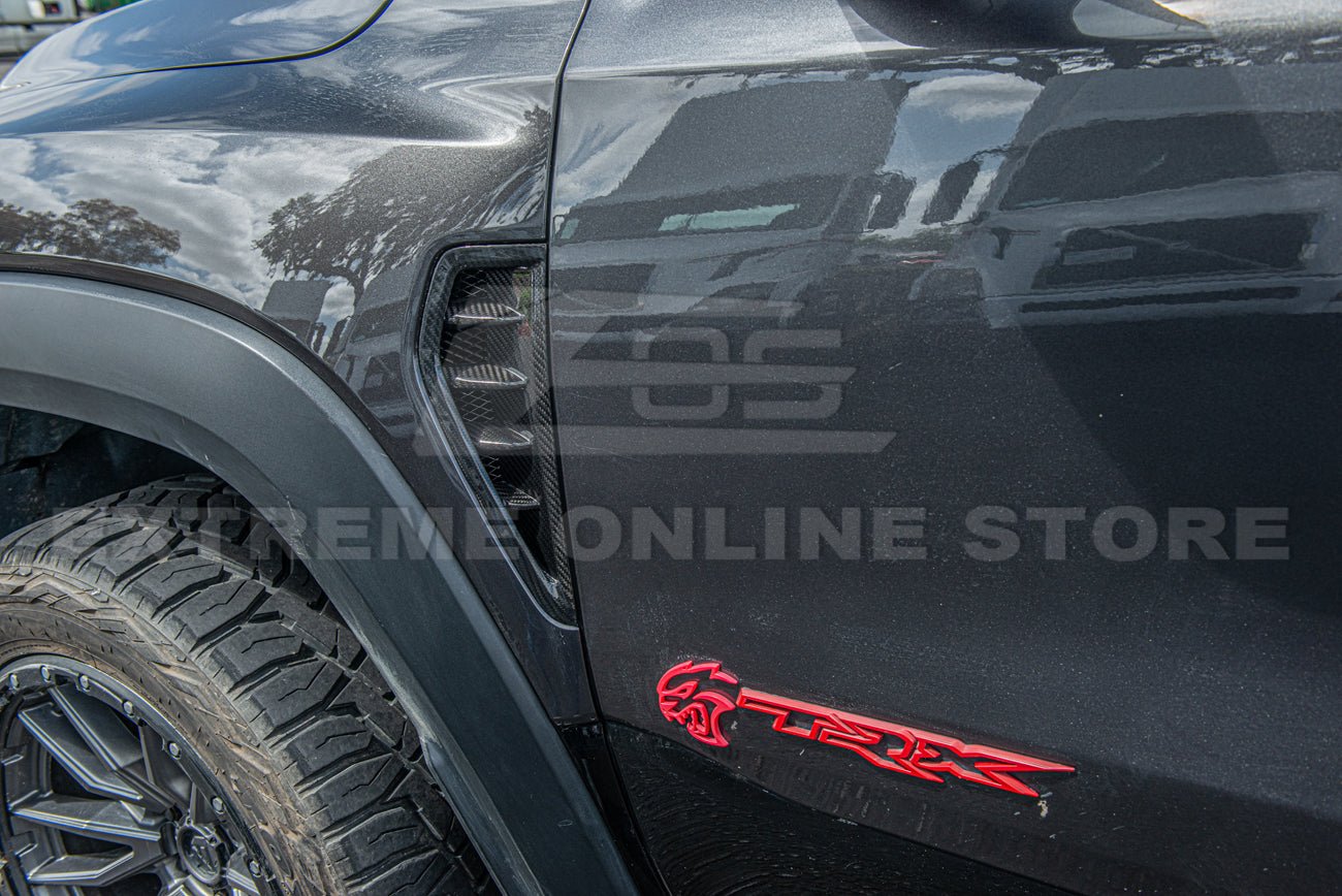 Ram 1500 DT TRX Style Carbon Fiber Side Door Fender Vent Trim 2019-Up