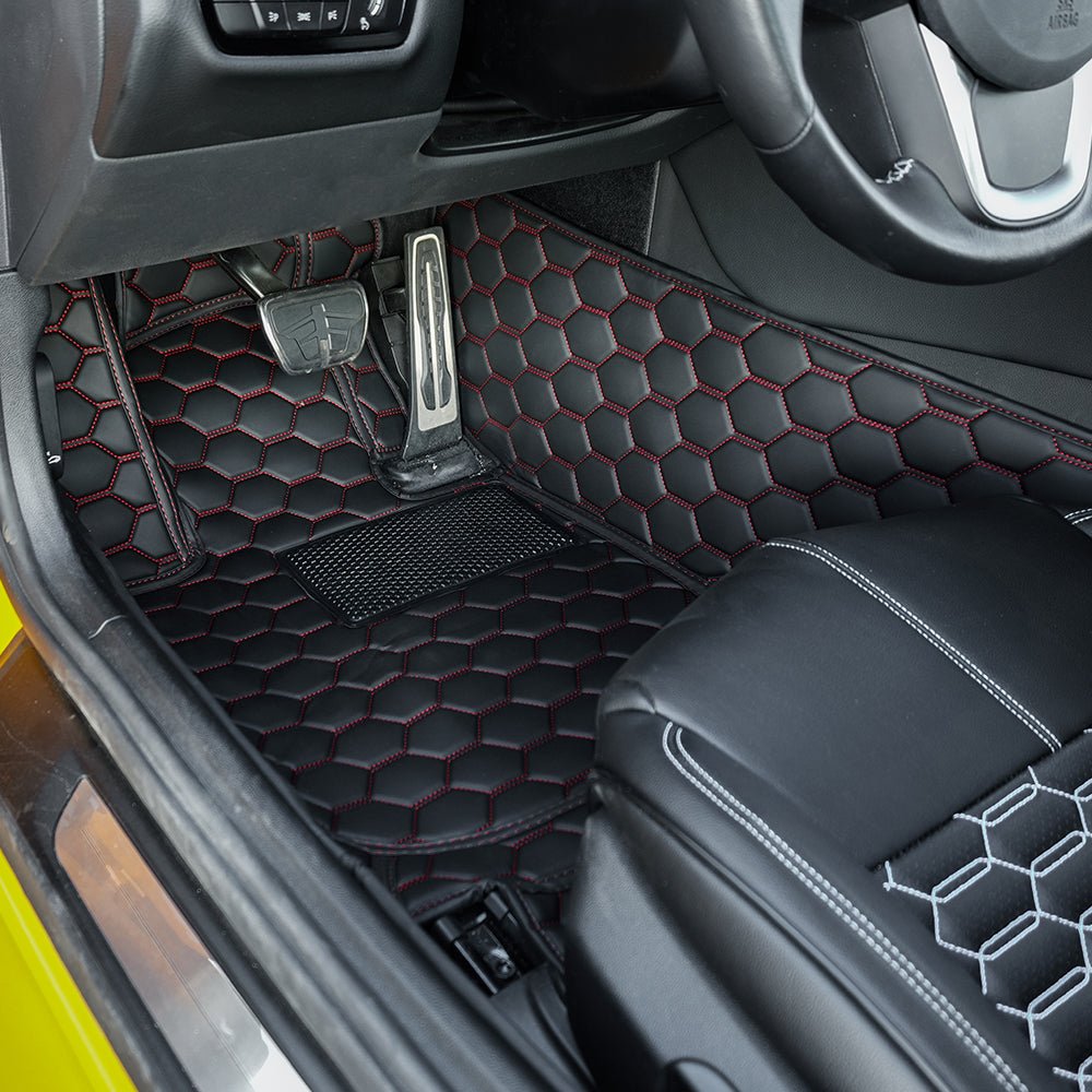 2020 - 2025 Toyota Supra Honeycomb Leather Floor Mat