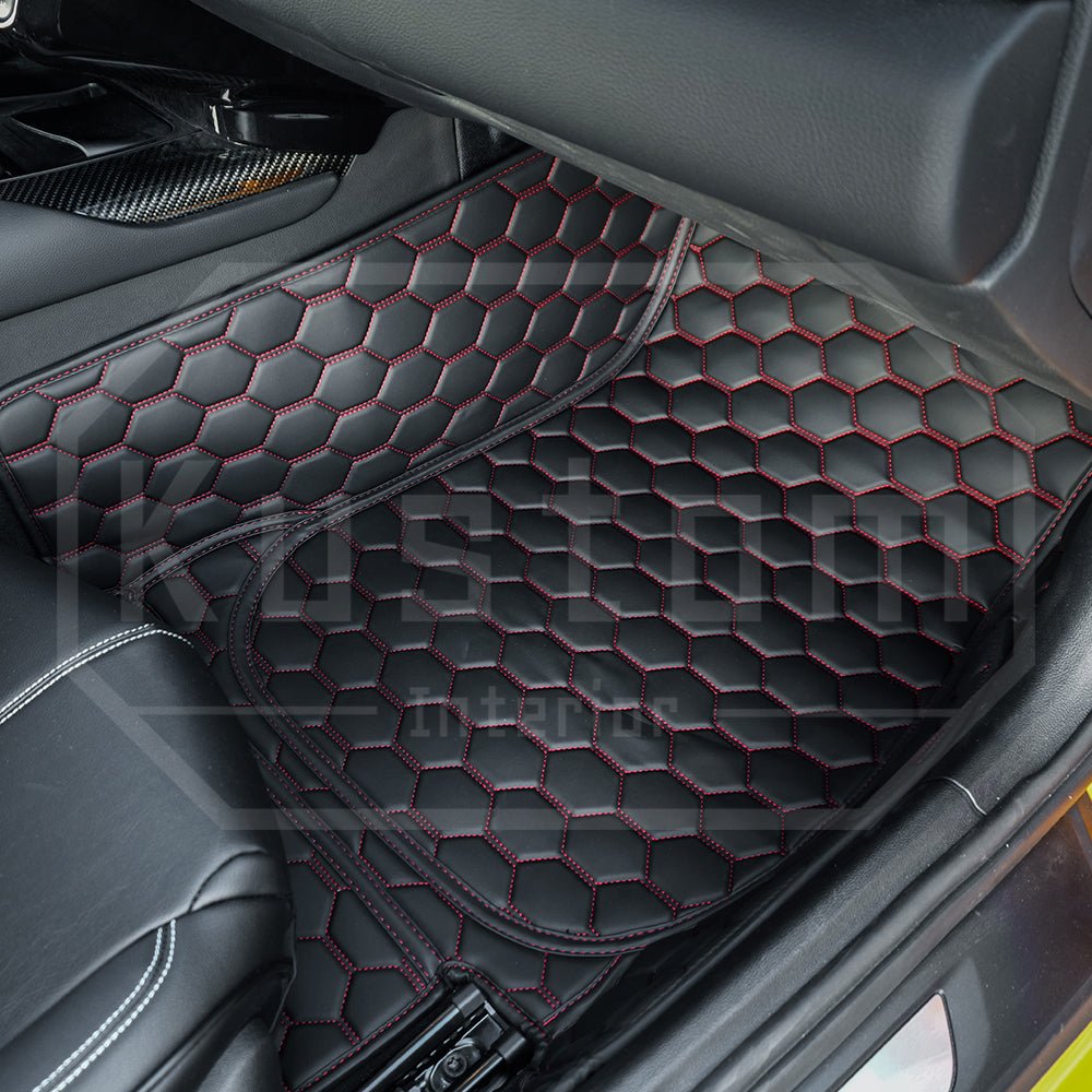 2020 - 2025 Toyota Supra Honeycomb Leather Floor Mat