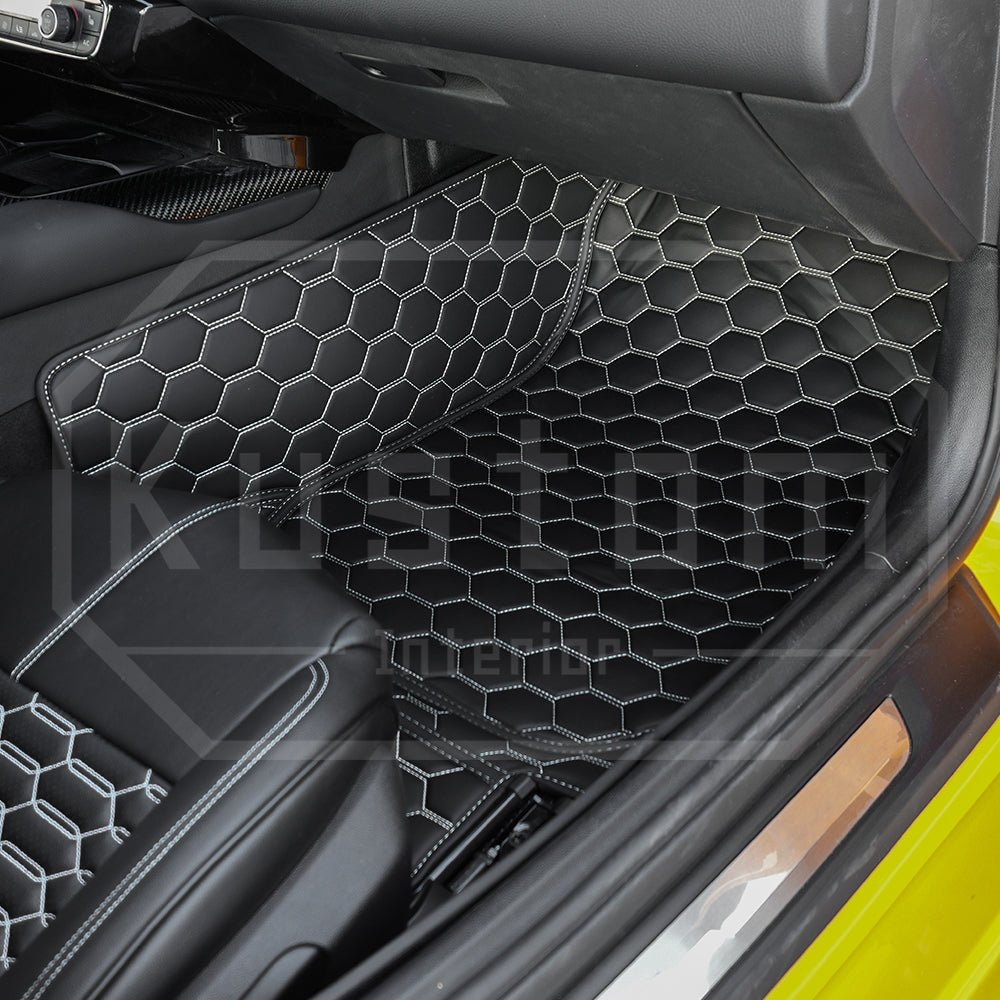 2020-toyota-supra-honeycomb-leather-floor-matBlack W/ Red Stitching