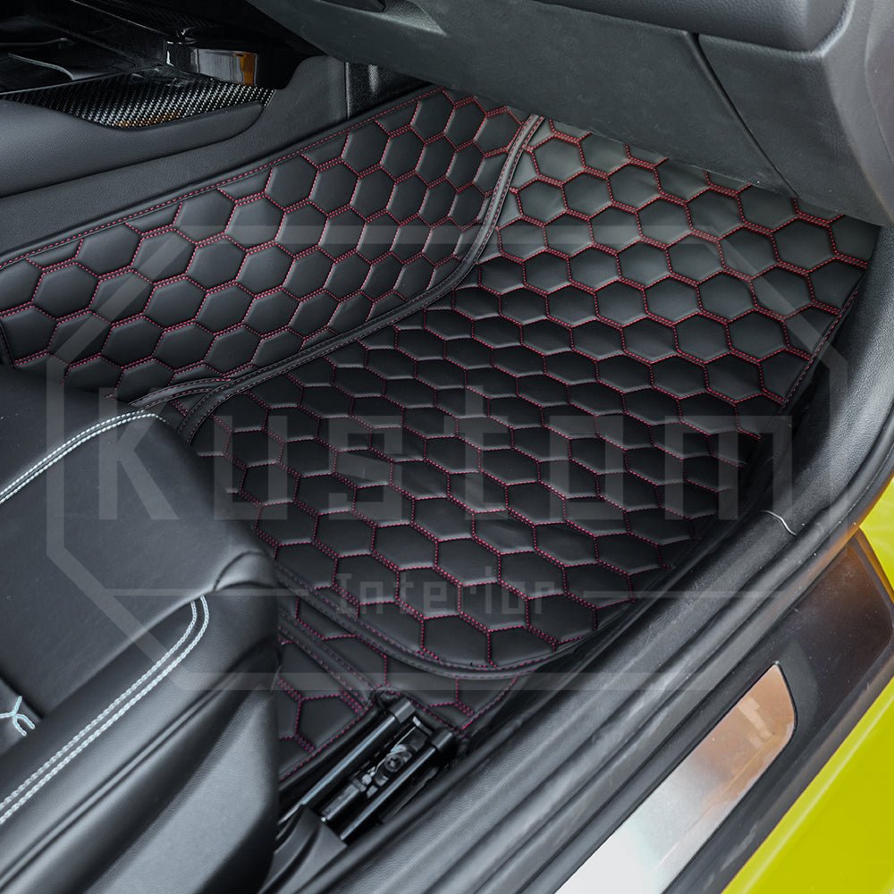 2020 - 2025 Toyota Supra Honeycomb Leather Floor Mat