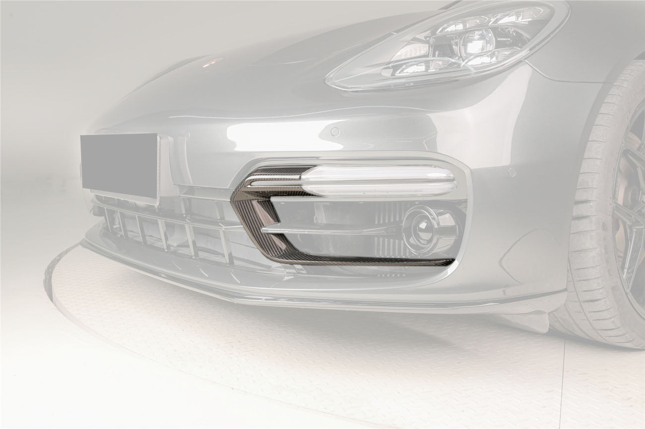 2017-2023 Porsche Panamera 971 SD GTS OEM Style Dry Carbon Fiber Front Bumper Air Vent - Carbonado