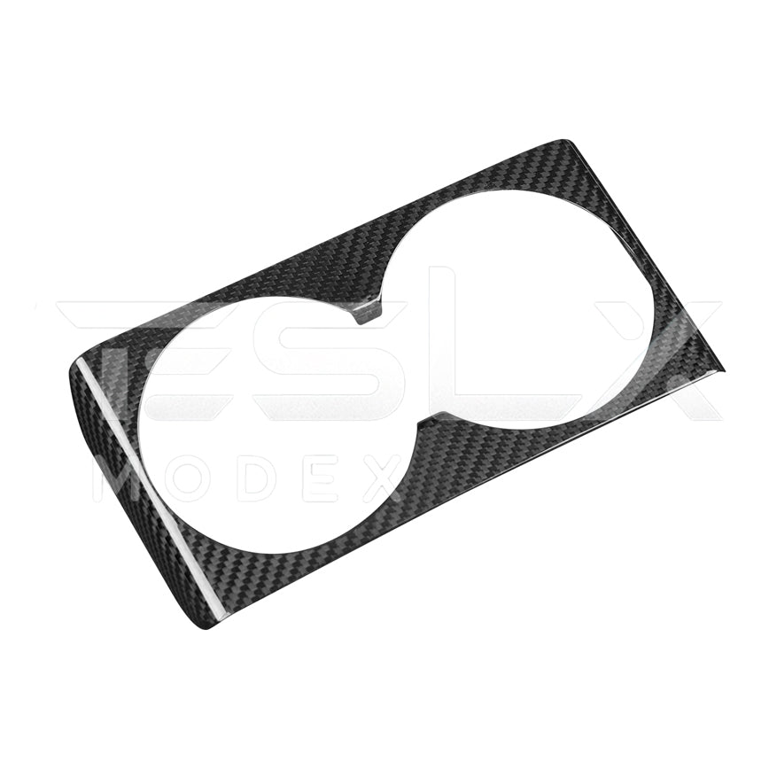 Tesla Model 3 Highland / Model Y Carbon Fiber Interior Water Cup Frame 2024-Up