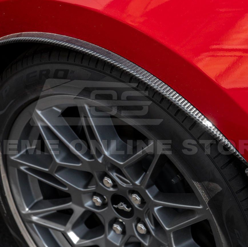 Mustang S650 Dry Carbon Fiber Rear Quarter Fender Flare Extensions 2024-Up