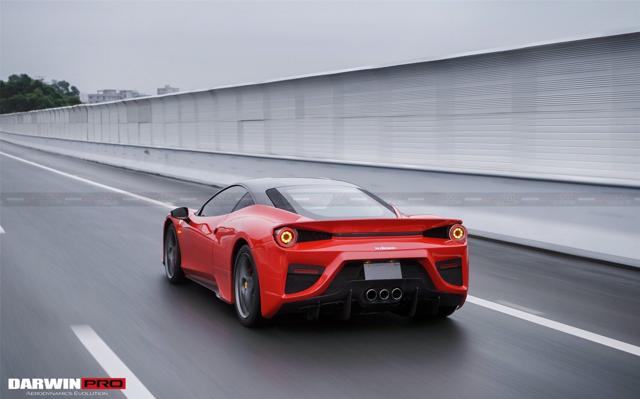 2010-2015 Ferrari 458 Coupe BKSS Style Partial Carbon Fiber Full Body Kit