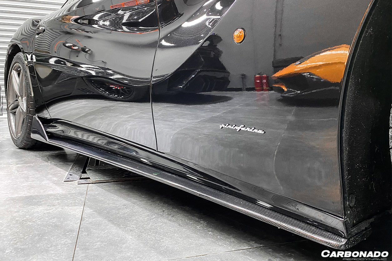 2012 - 2017 Ferrari F12 Berlinetta DC Style Carbon Fiber Side Skirts