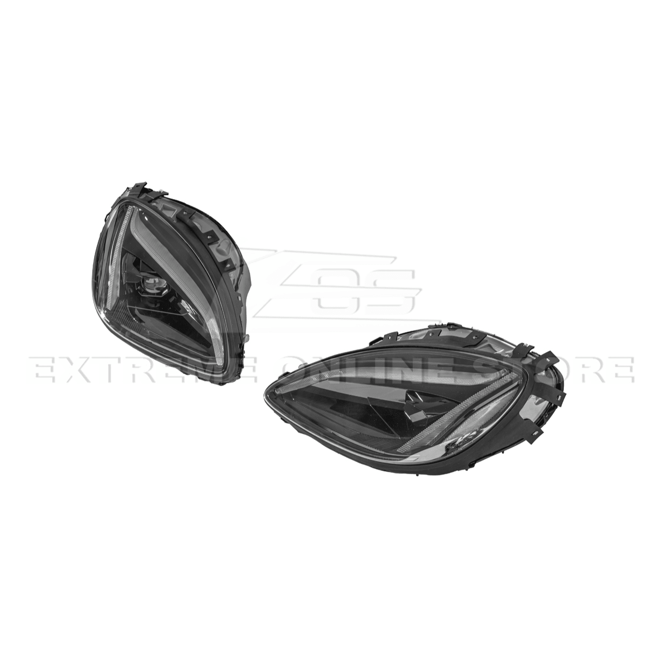 Chevrolet Corvette C6 C8 Style Clear Lens Sequential LED Front Headlights 2005-2013