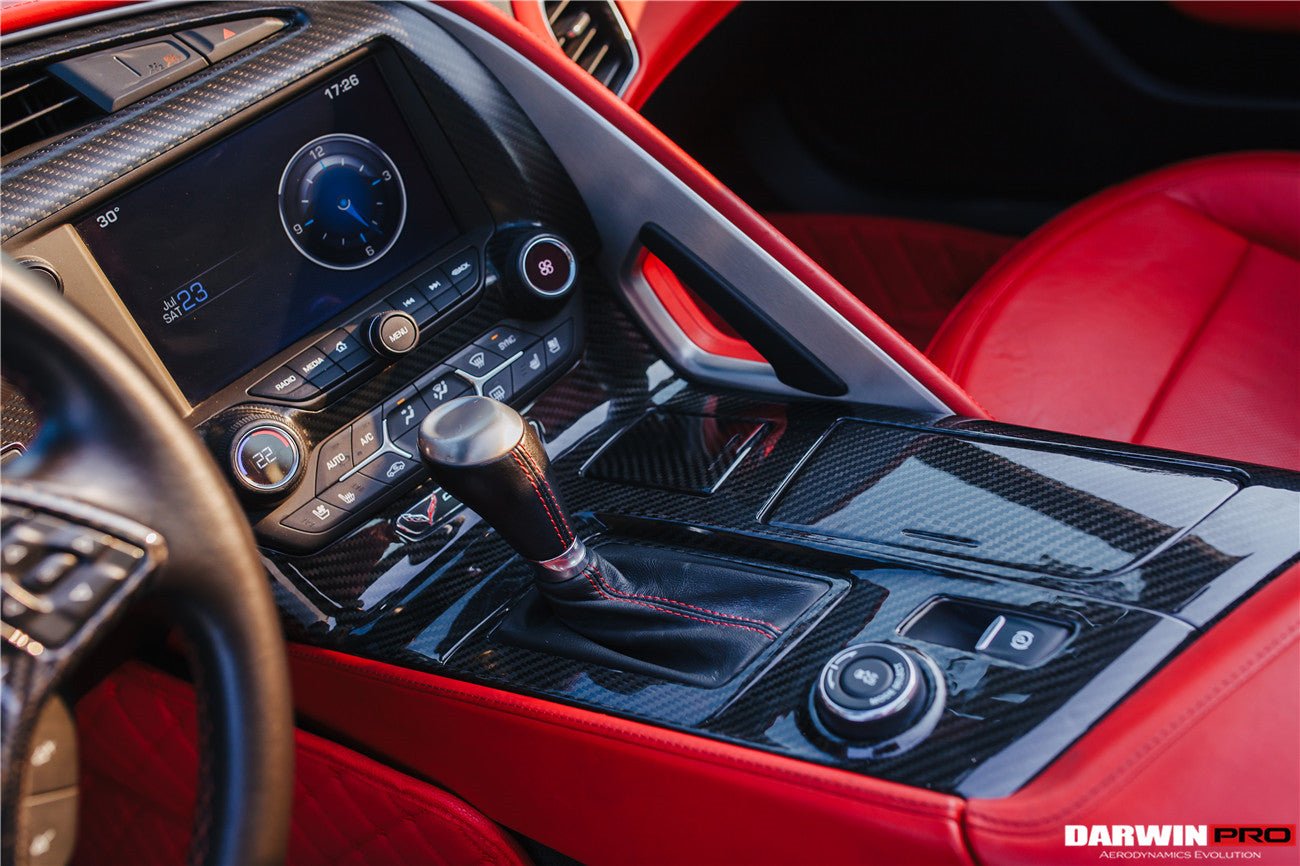 2013 - 2019 Corvette C7 Z06 Grandsport Dry Carbon Fiber Interior Automatic Manual Control Gear Shift Panel Cover Trim