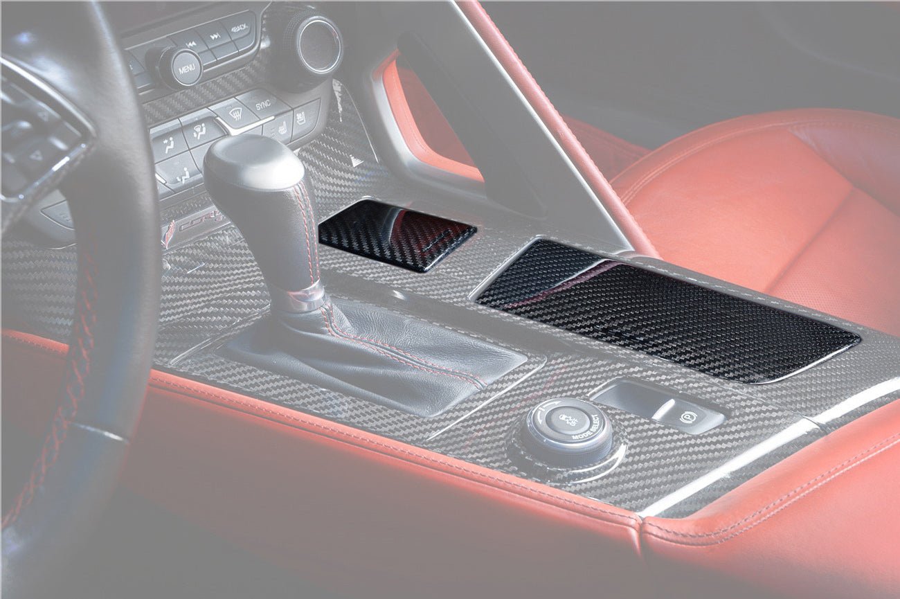 2013 - 2019 Corvette C7 Z06 Grandsport Dry Carbon Fiber Interior Cup Holder Cover Panel Trim