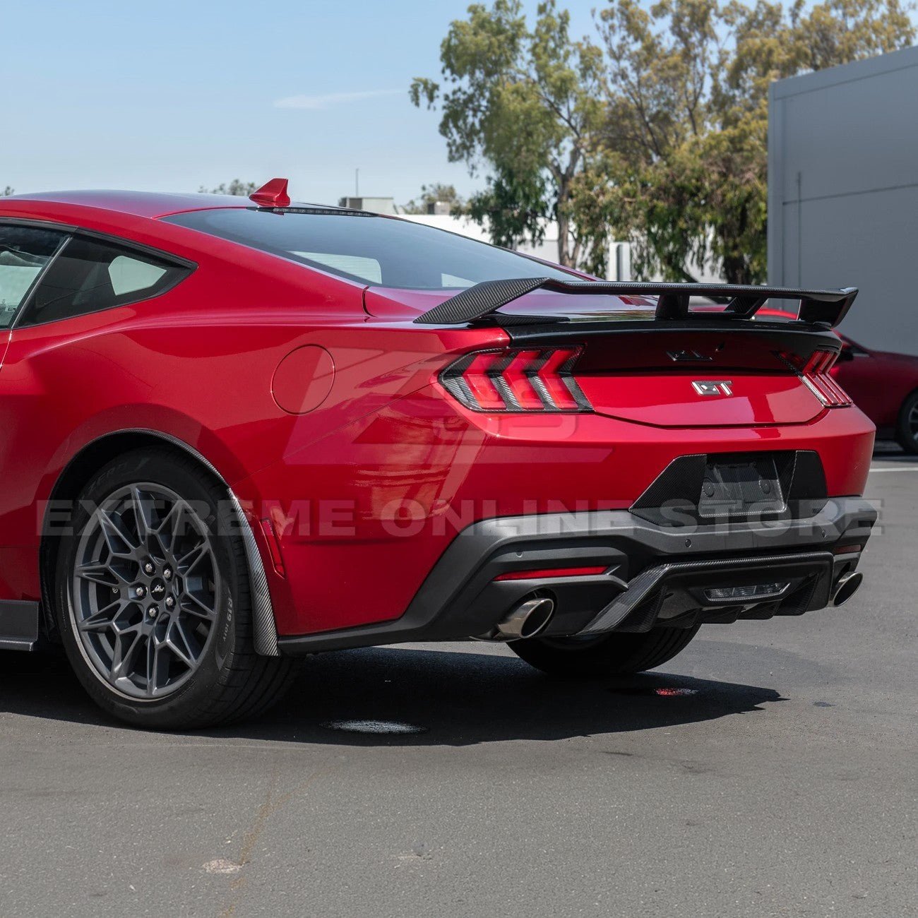Ford Mustang S650 EOS Dry Carbon Fiber Mud Flap Splash Guard Set 2024-Up