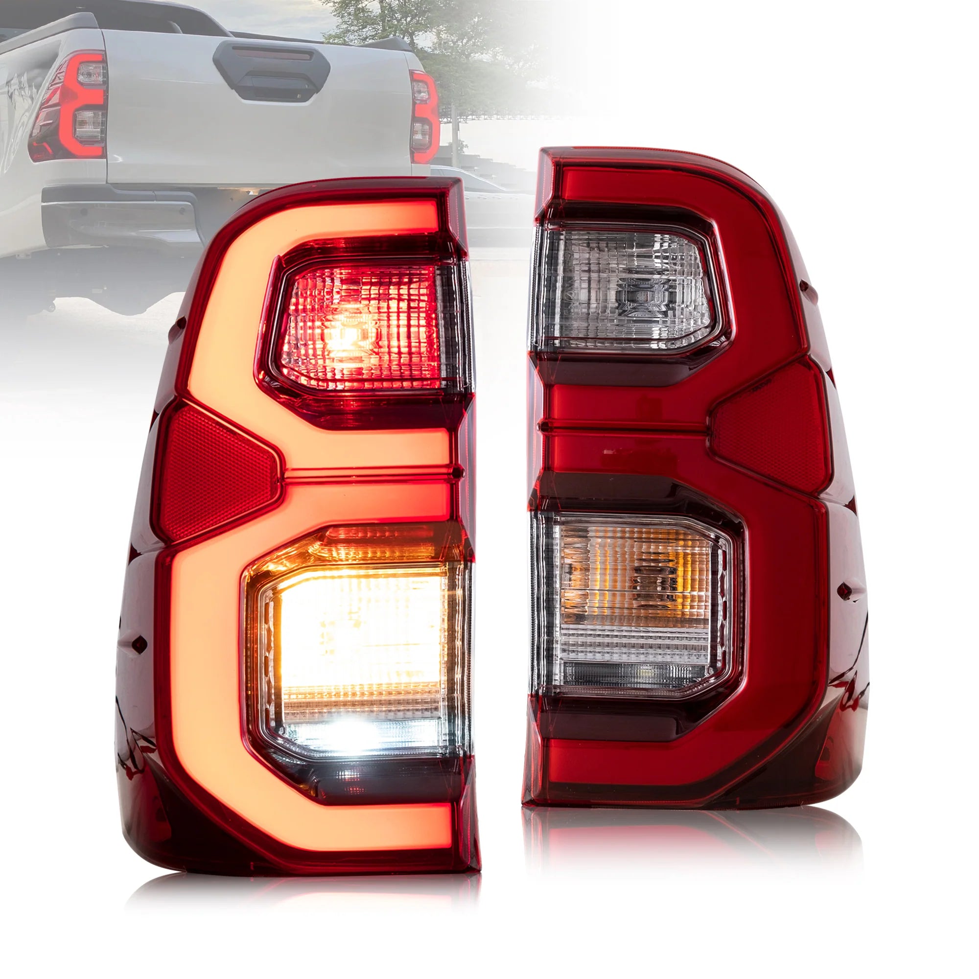 Toyota Hilux Rear Lamps LED Taillights Start-up Animation 2015 - 2020