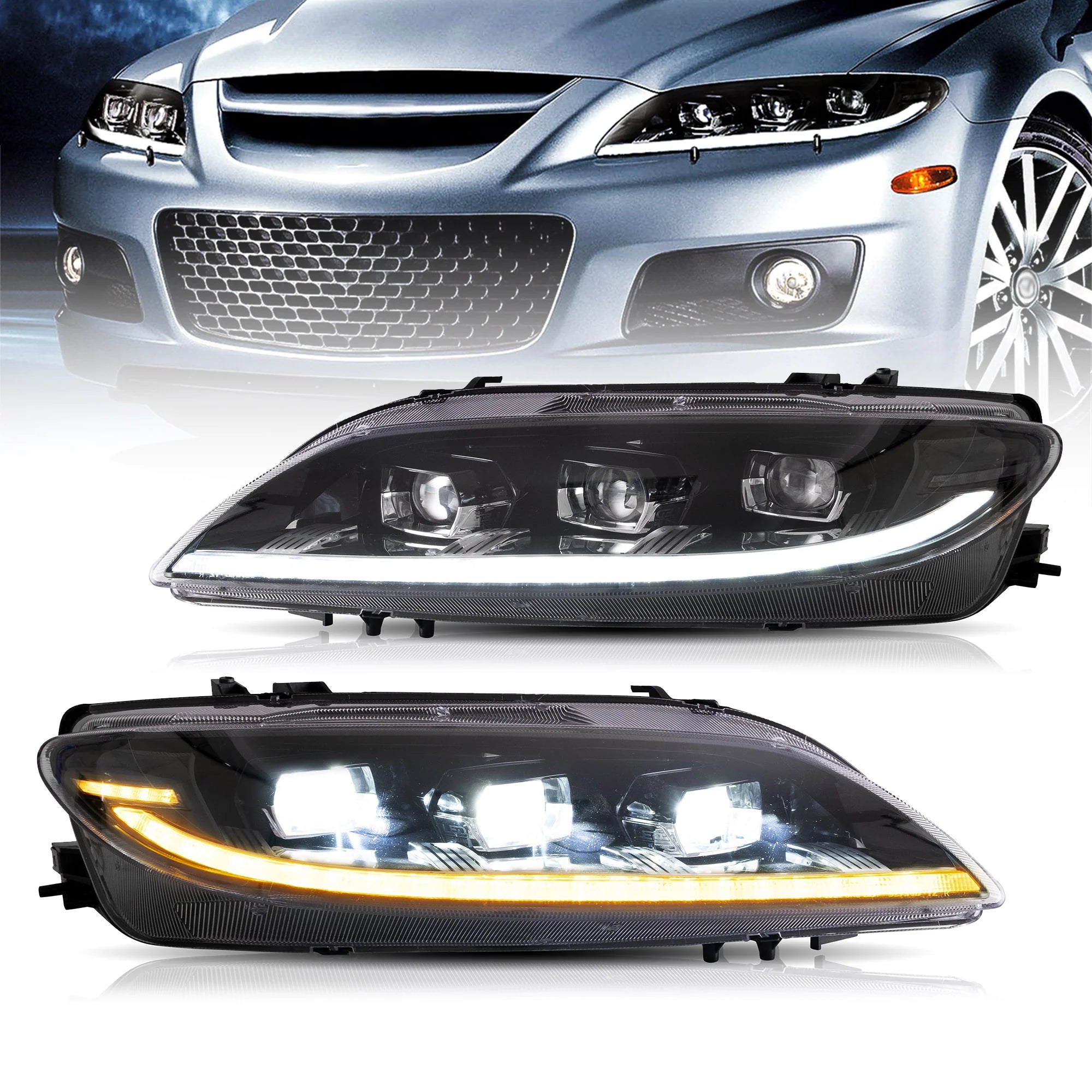 Mazda 6 First Gen(GG1) LED Headlights 2002 - 2008