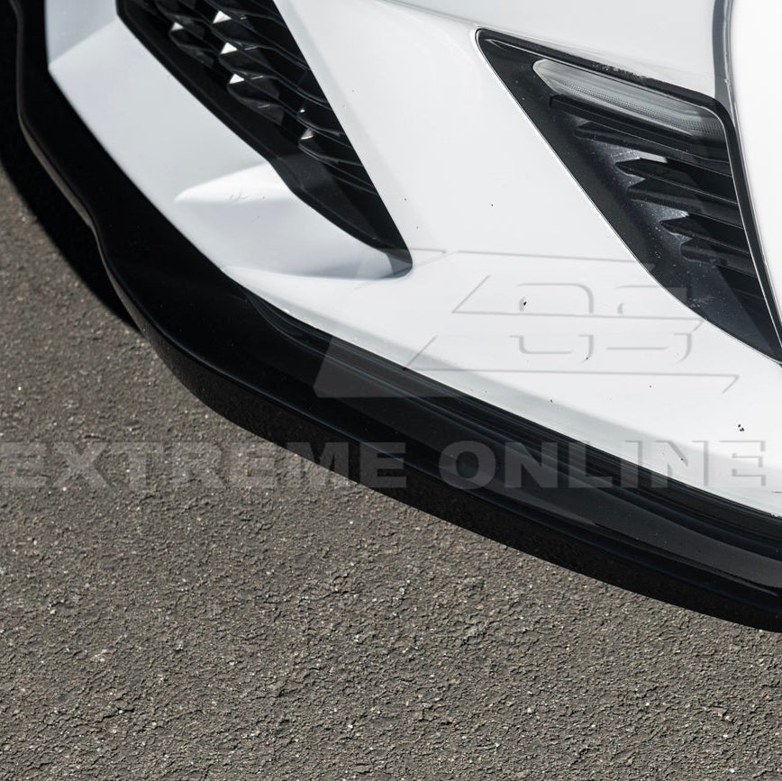 Chevrolet Camaro SS LT RS T6 Style Gloss Black Carbon Fiber Front Lip Splitter 2016-2024