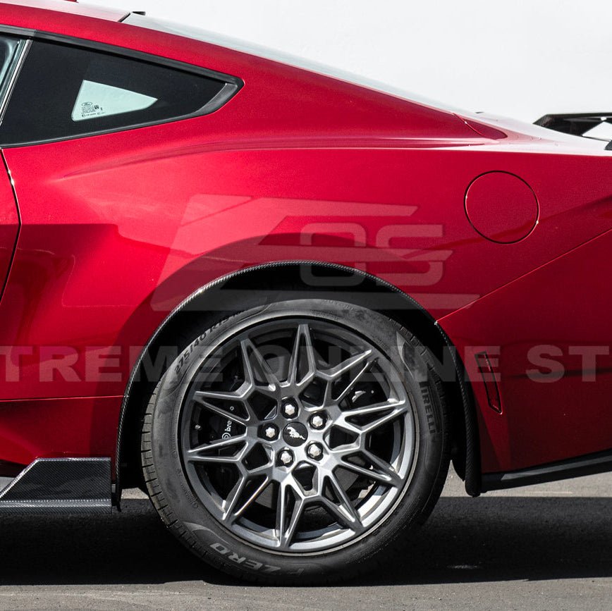 Mustang S650 Dry Carbon Fiber Rear Quarter Fender Flare Extensions 2024-Up