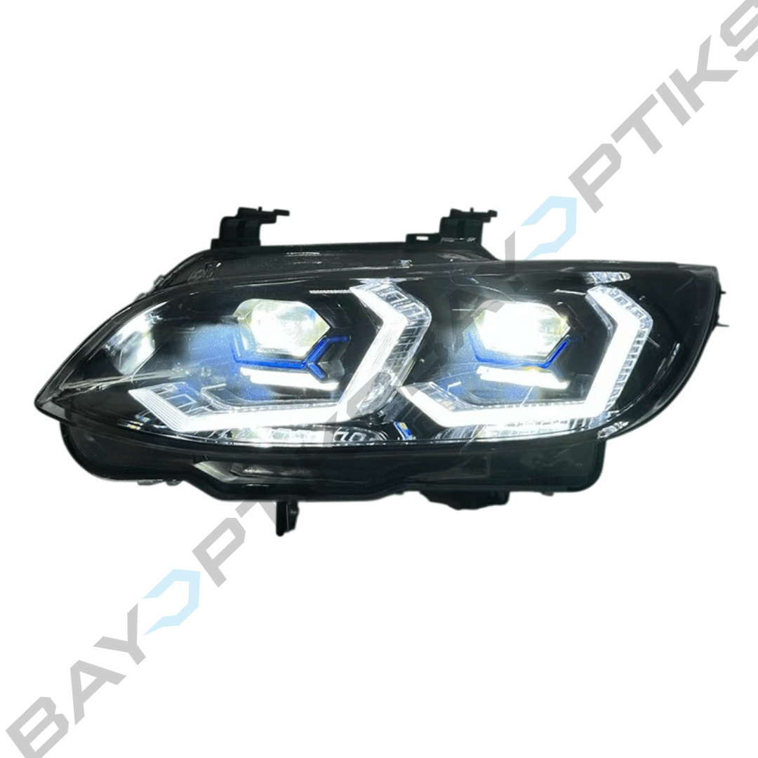 BMW E90 E92 3 Series M3 OSS Yellow White Dual Color Laser Style Headlights 2007-2013