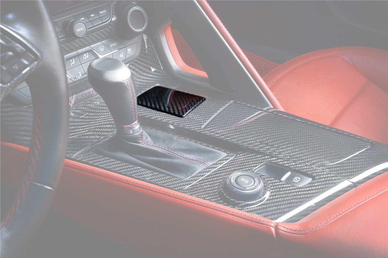 2013 - 2019 Corvette C7 Z06 Grandsport Dry Carbon Fiber Interior Cup Holder Cover Panel Trim