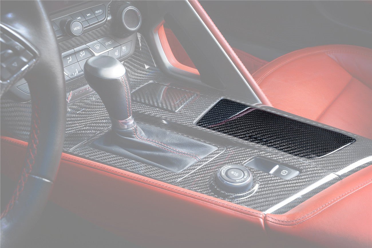2013 - 2019 Corvette C7 Z06 Grandsport Dry Carbon Fiber Interior Cup Holder Cover Panel Trim
